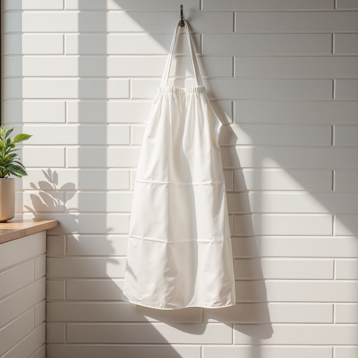 White Tyvek reusable bag, waterproof material, simple design, clean background