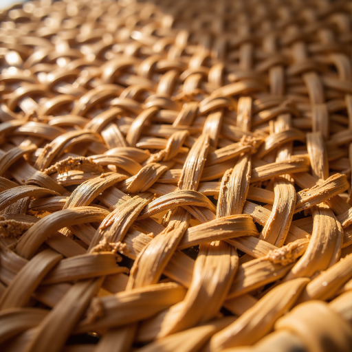 Colorful woven basket bag, intricate textile pattern, natural fibers, bright sunlight